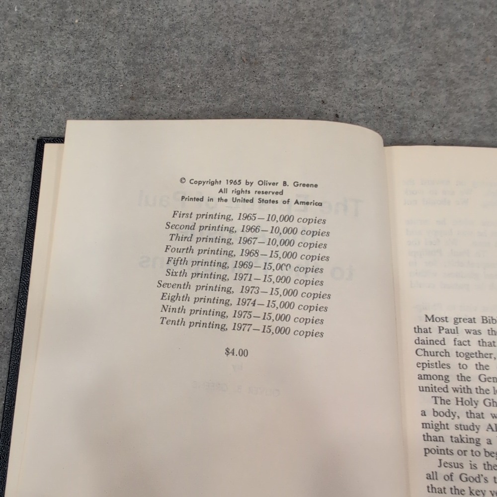 The Epistle of Paul the Apostle to the Philippians Oliver B Greene 1977 VG - Picture 3 of 3